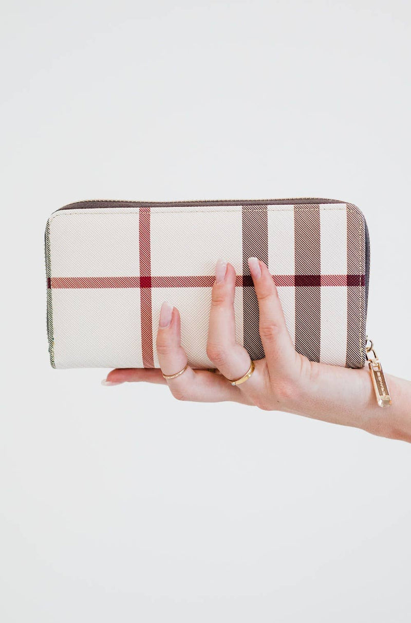 Wheatley Plaid Wristlet Wallet Card Holder